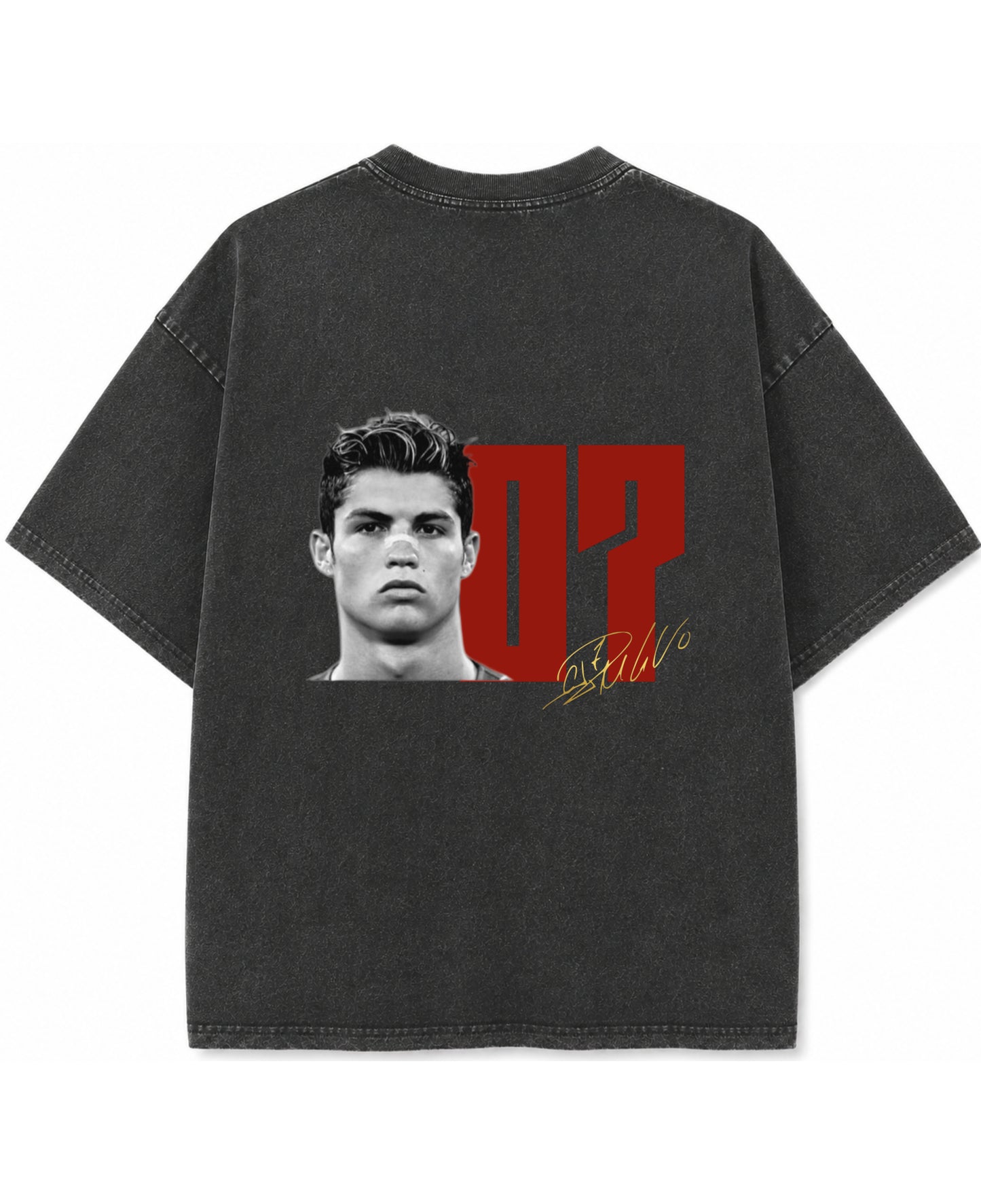 Vintage Fade Wash Oversized T-shirt Back Design