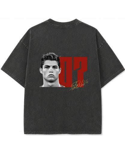 Vintage Fade Wash Oversized T-shirt Back Design