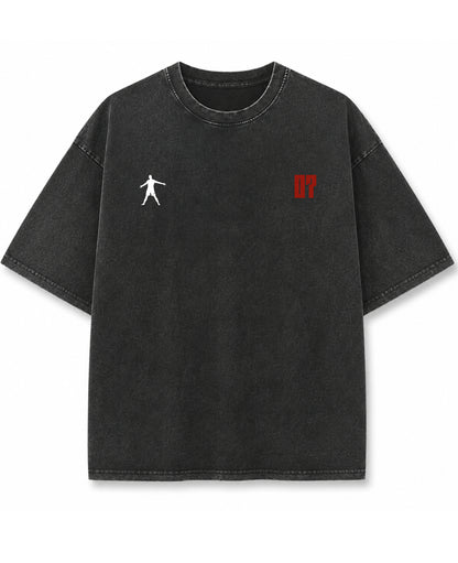 Vintage Fade Wash Oversized T-shirt Front Design