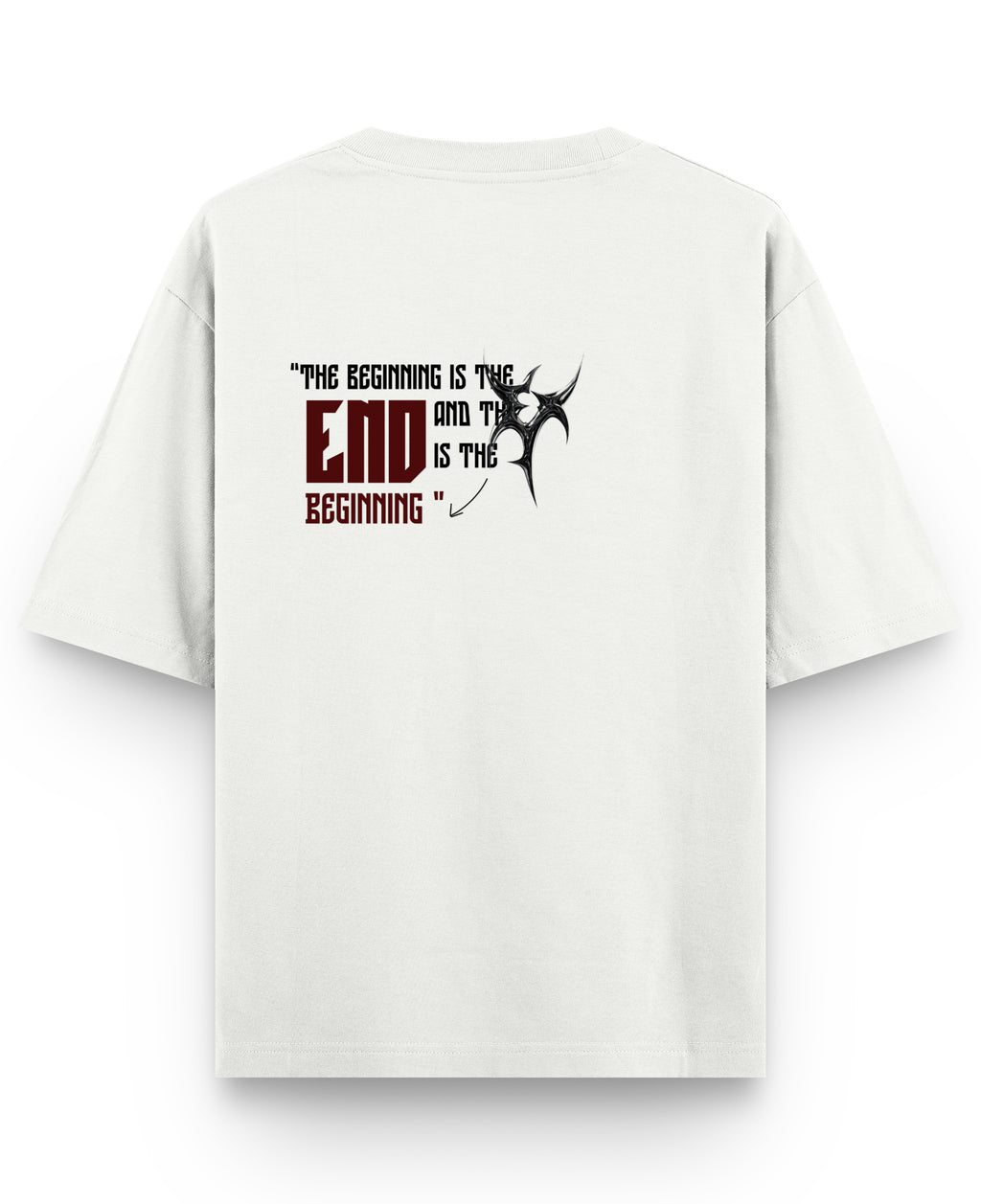 Off White Oversized T-shirt Back Design