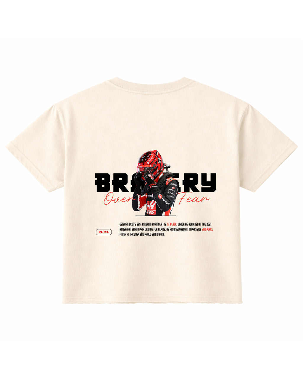 Off White Boxy Fit T-shirt Back Design
