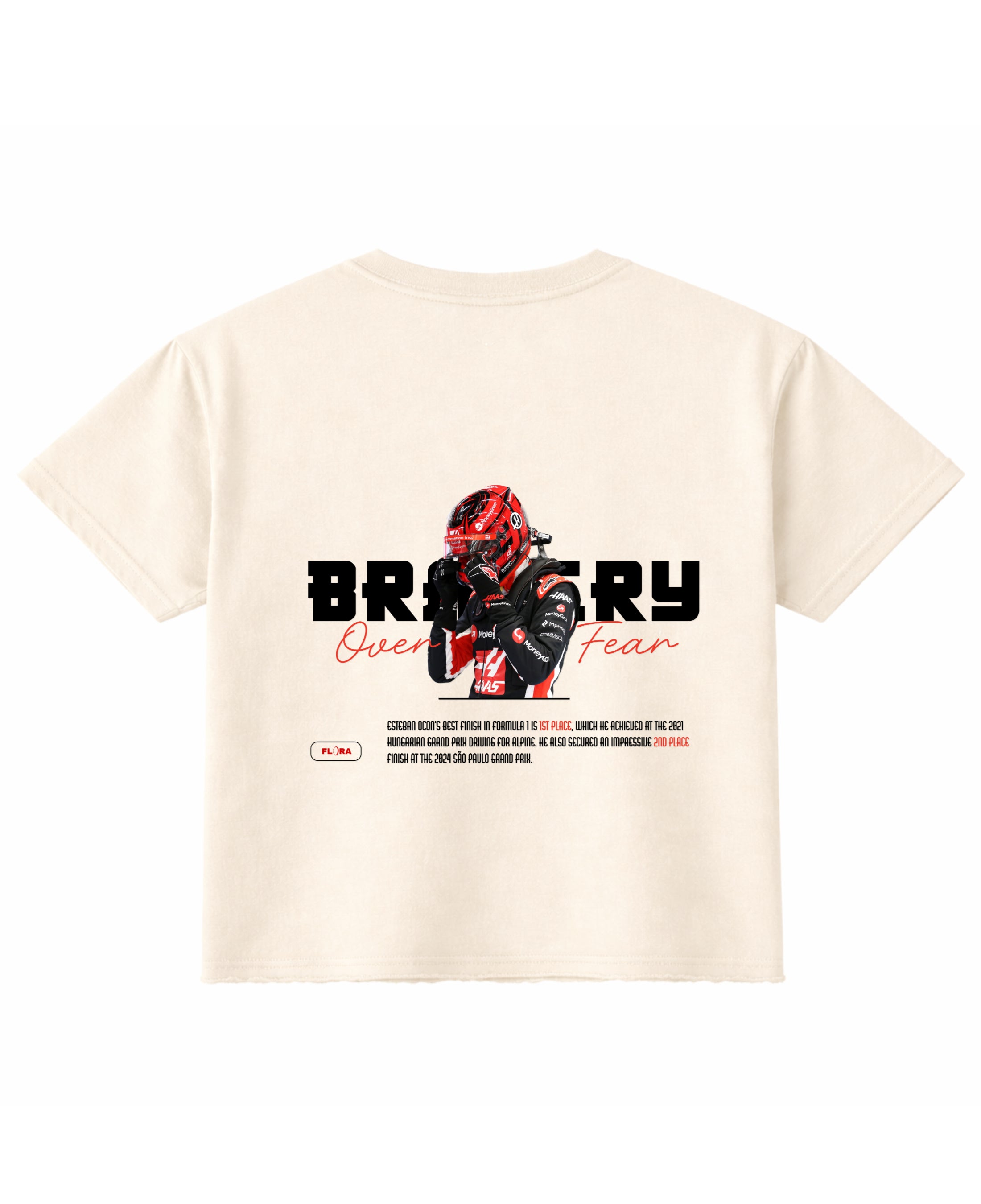 Off White Boxy Fit T-shirt Back Design