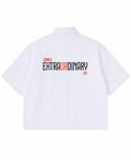 Blue Striped Oxford Boxy Shirt Back Design