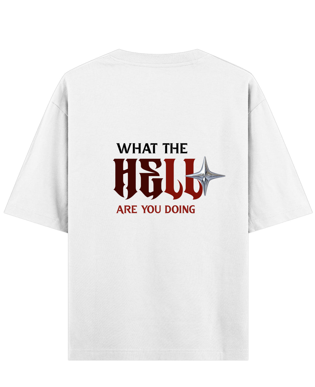 White Oversized T-shirt Back Design