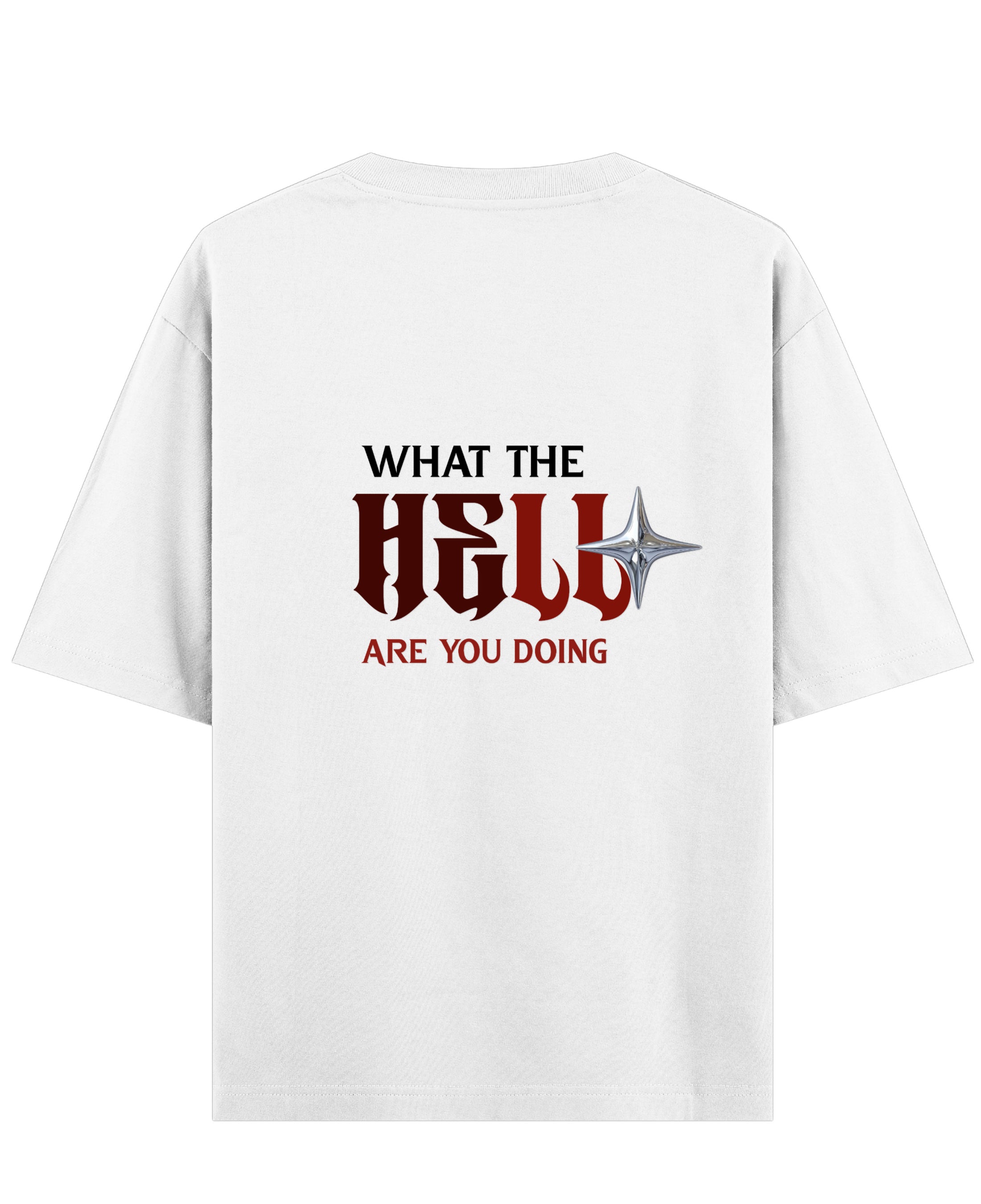 White Oversized T-shirt Back Design