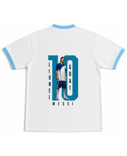 White & Sky Blue Ringer tee Back Design