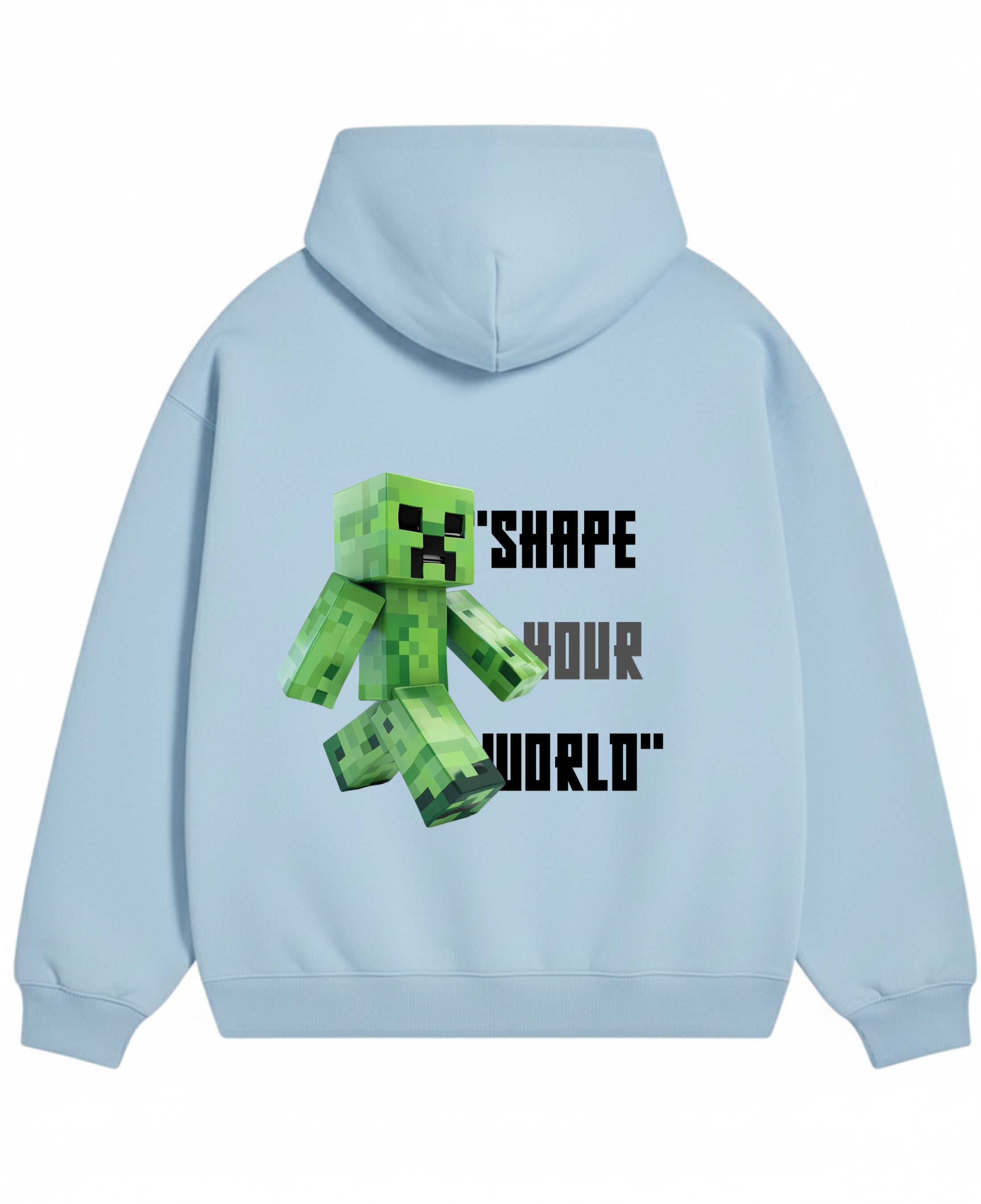 Sky Blue Oversized Hoodie Back Design