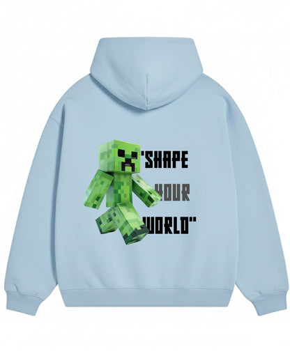 Sky Blue Oversized Hoodie Back Design