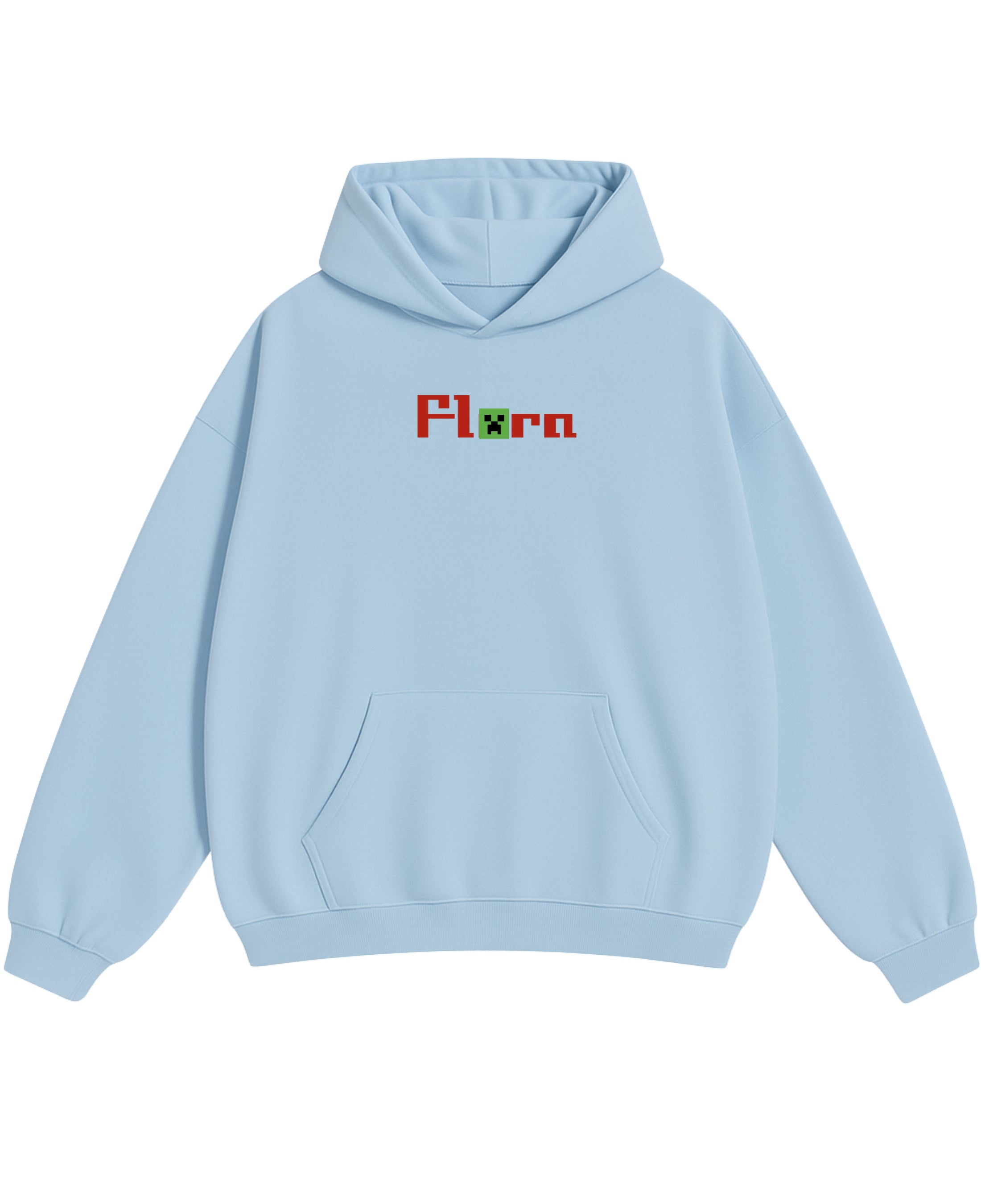 Sky Blue Oversized Hoodie Front Design