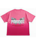 Pink Sunfade Ombré Wash Boxy Fit T-shirt Back Design