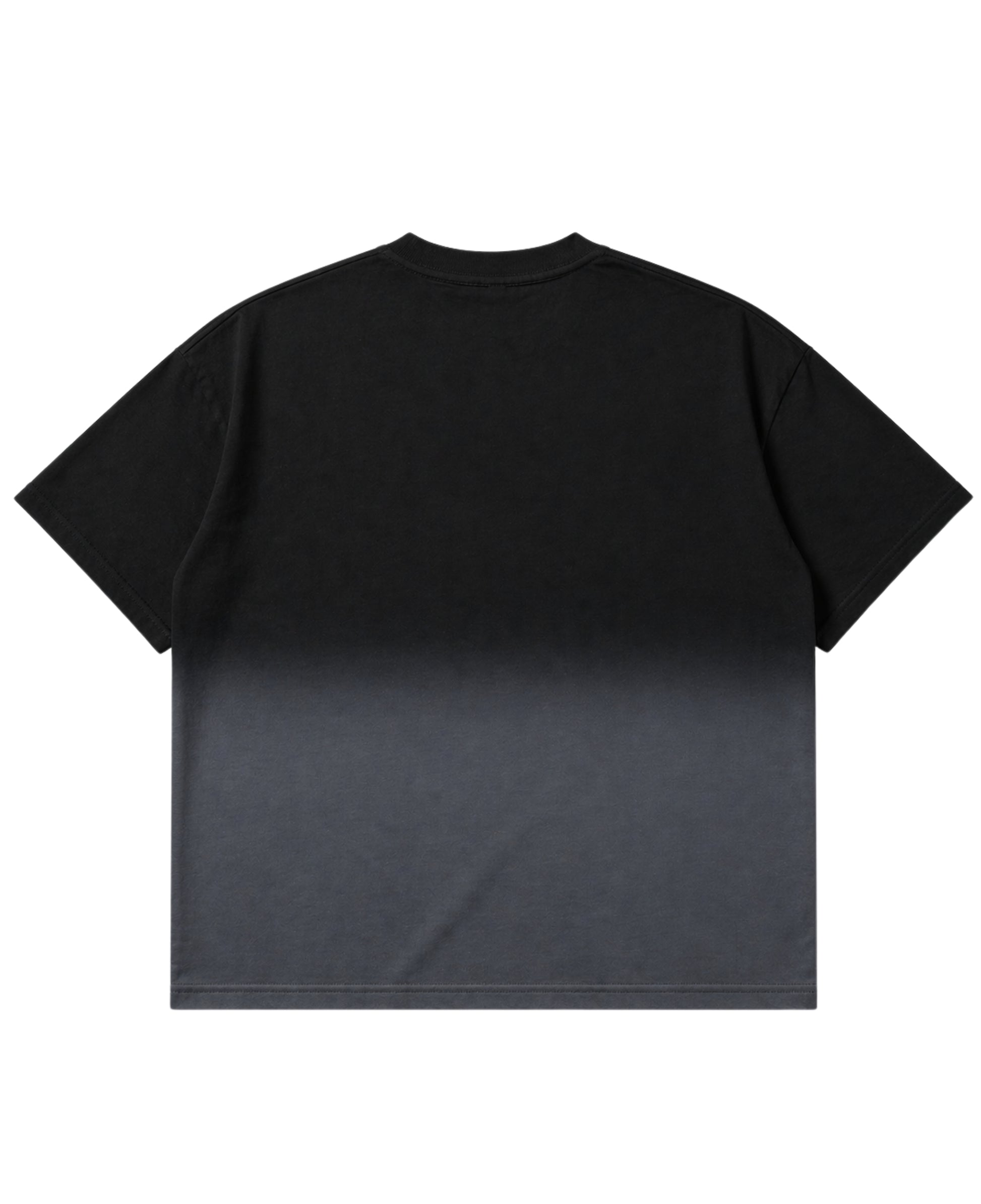 Black Ombré Wash Boxy Fit T-shirt Back Design