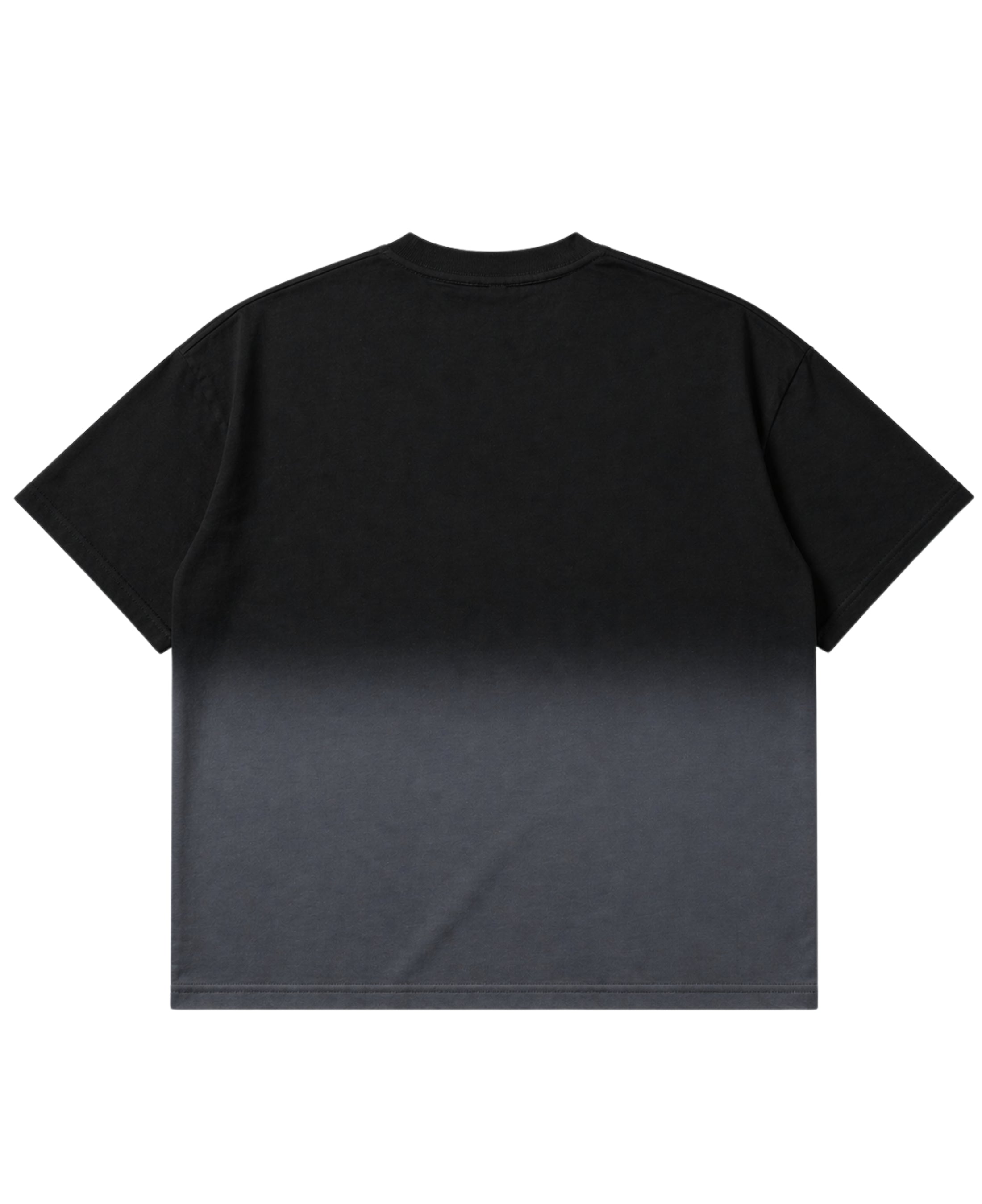 Black Ombré Wash Boxy Fit T-shirt Back Design