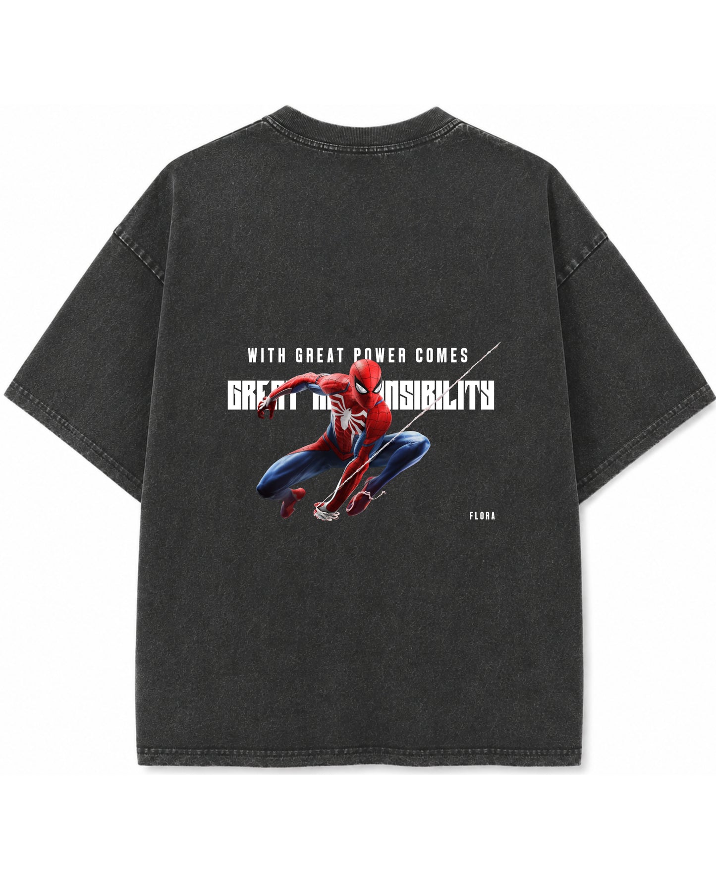 Vintage Fade Wash Oversized T-shirt Back Design