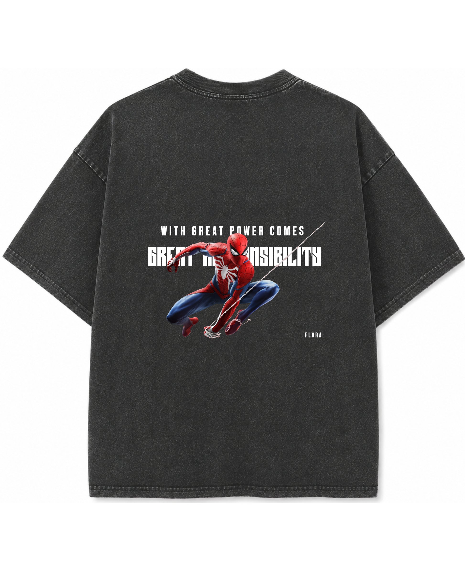 Vintage Fade Wash Oversized T-shirt Back Design