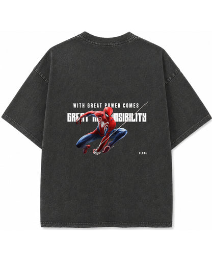 Vintage Fade Wash Oversized T-shirt Back Design