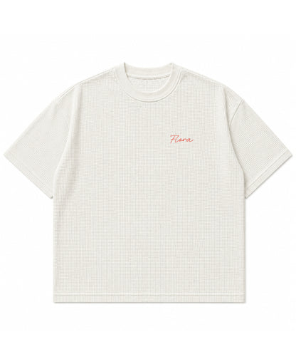 Off-white waffle boxy fit Front Design