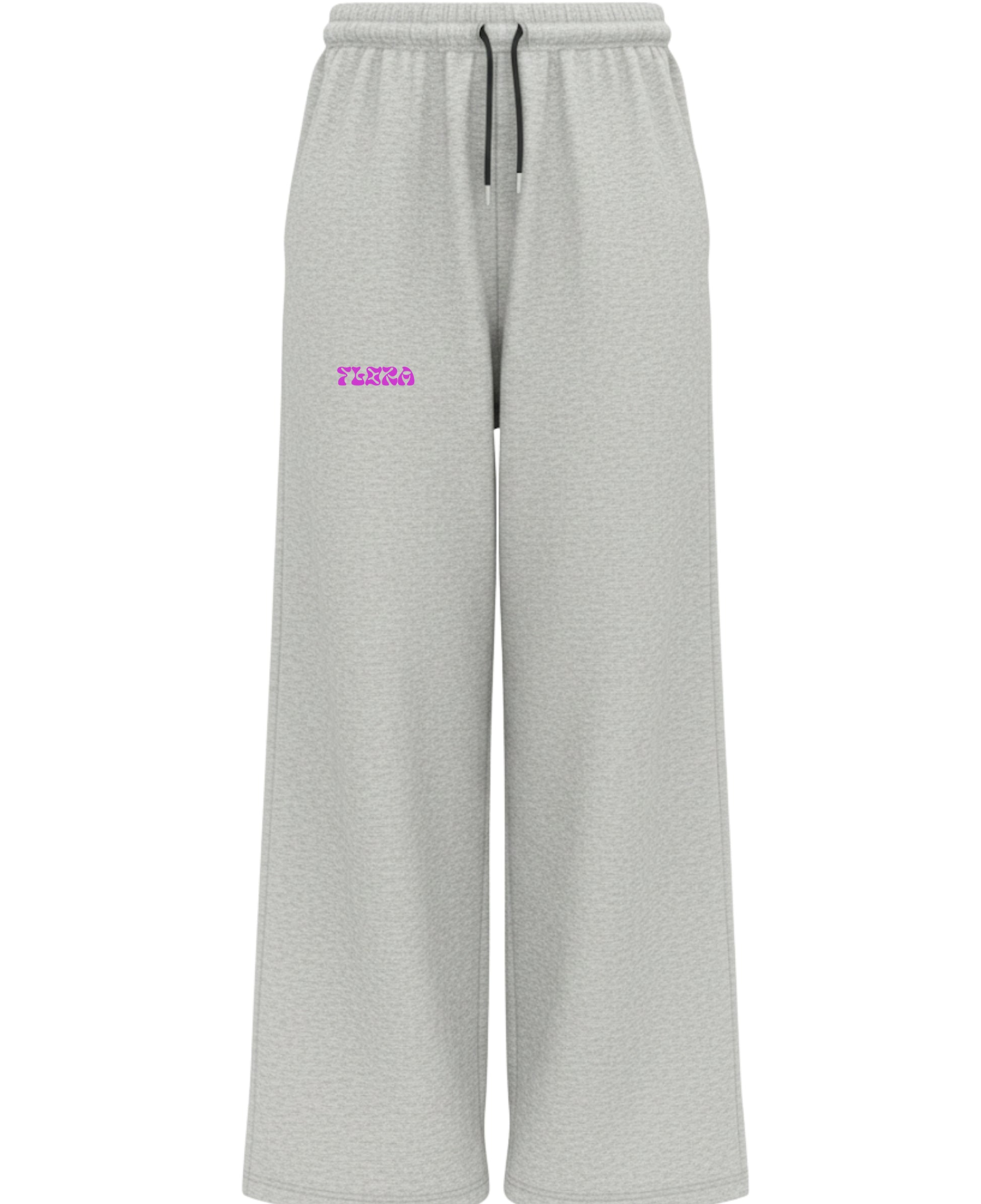 Grey Cotton Joggers Front Design