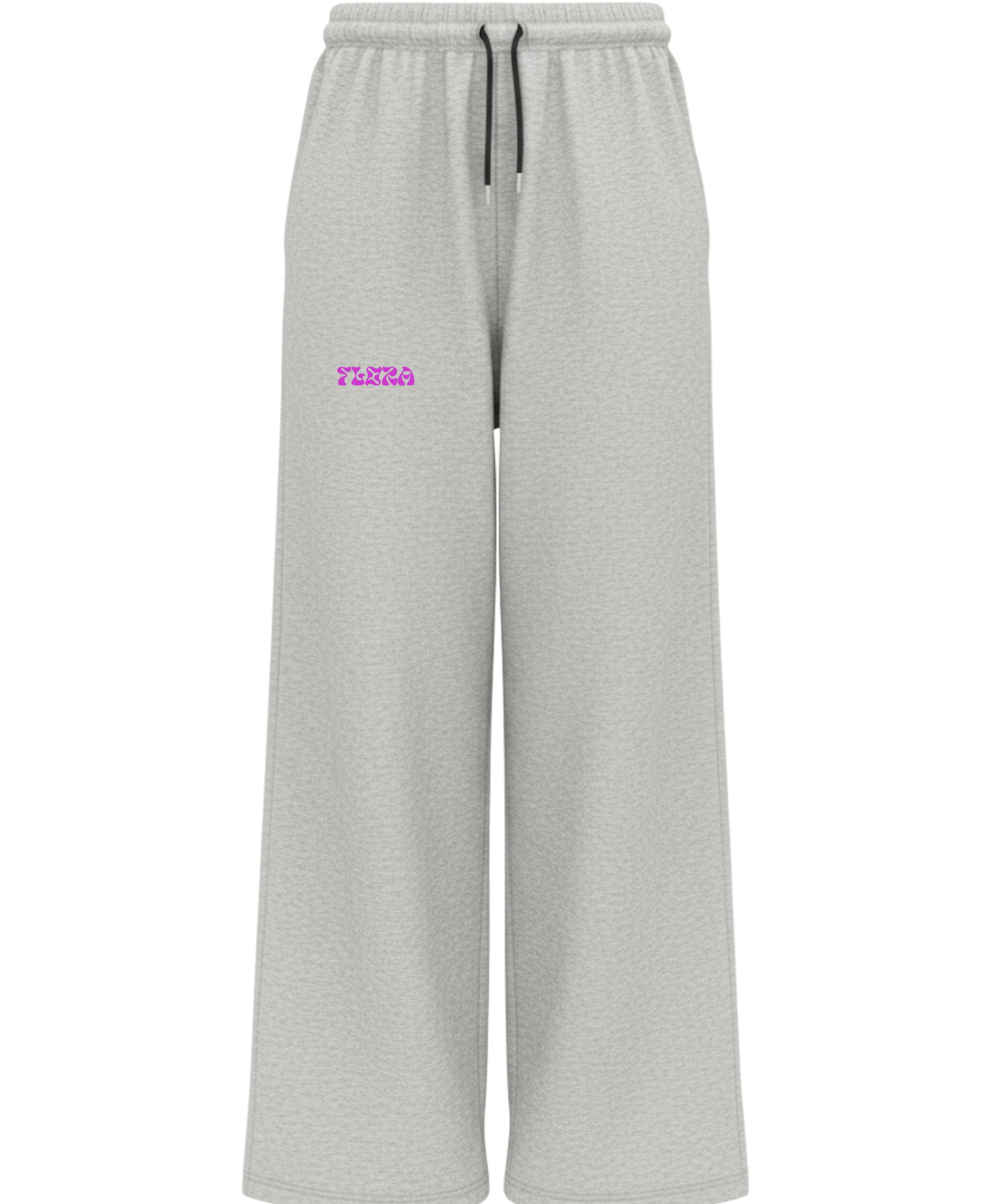 Grey Cotton Joggers Front Design